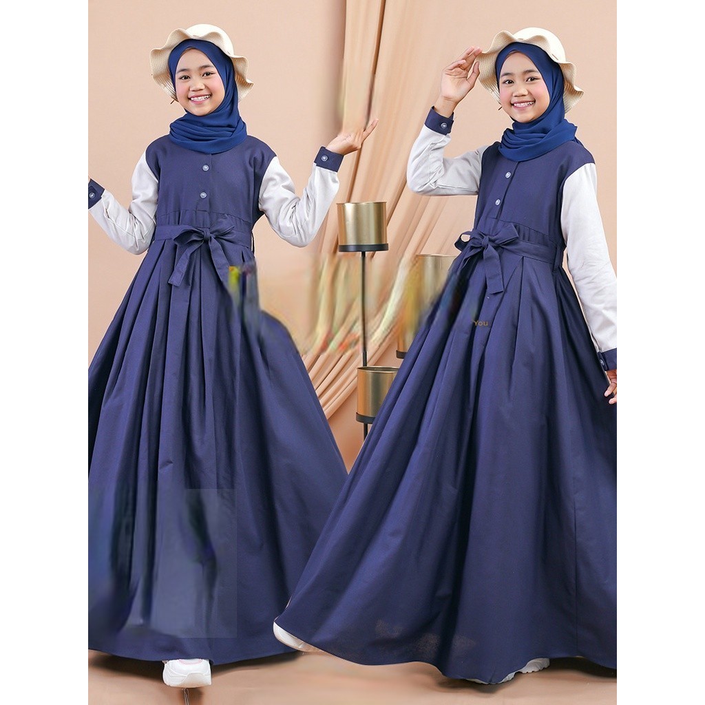 Dress anak terbaru Gamis anak remaja tanggung Baju gamis anak remaja kekinian gamis anak lebaran