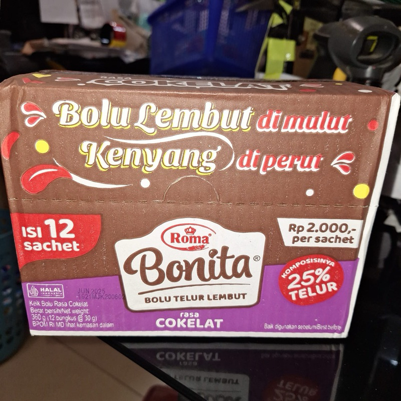 

Roma BONITA bolu telur 12x 30gram cokelat