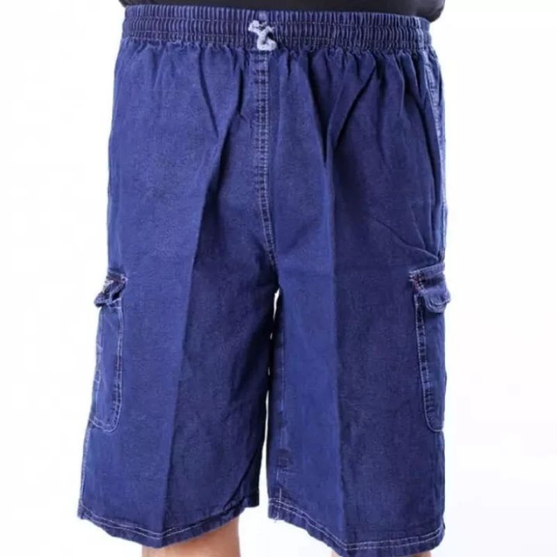 Celana Pendek Kolor Denim Jeans Pria Jumbo Celana Pendek kolor Denim Pria Jumbo Size S-XXXL