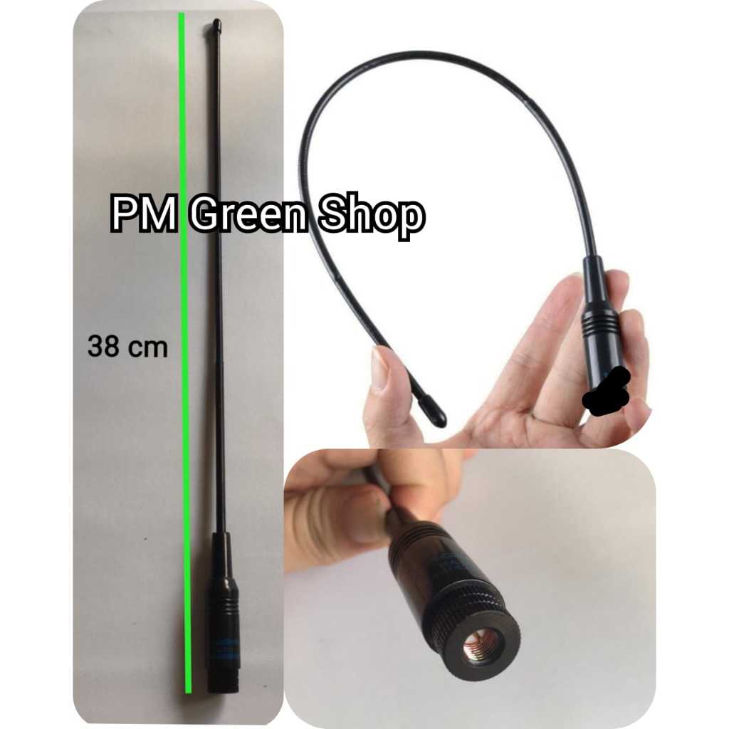 Antena ht scom fc8 pro fc10 pro fc12 pro jarak jauh nagoya na 771 lentur hitam