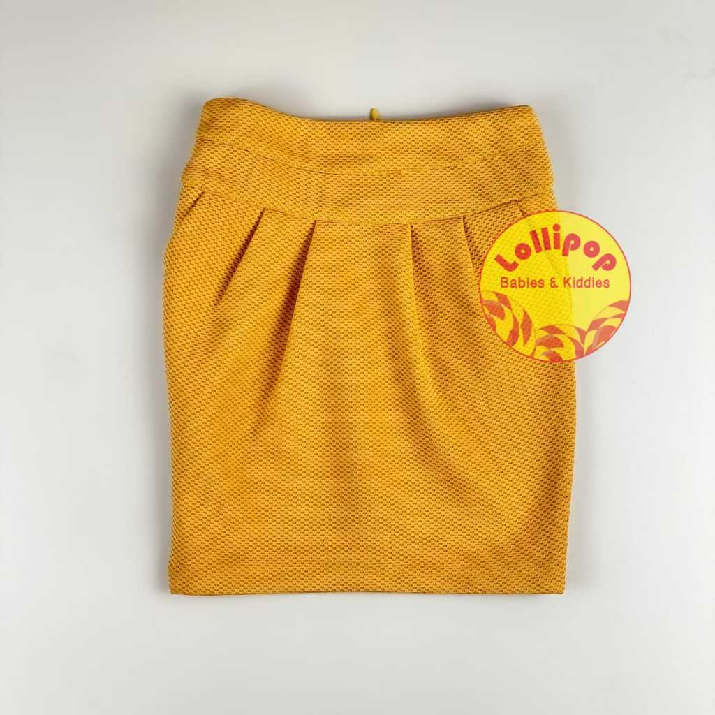 Rok anak - Rok Sepan Stretch Kuning