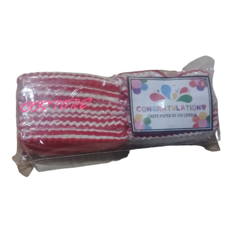 

Decorations Crepe Paper Kertas Krepe Merah Putih Isi 100