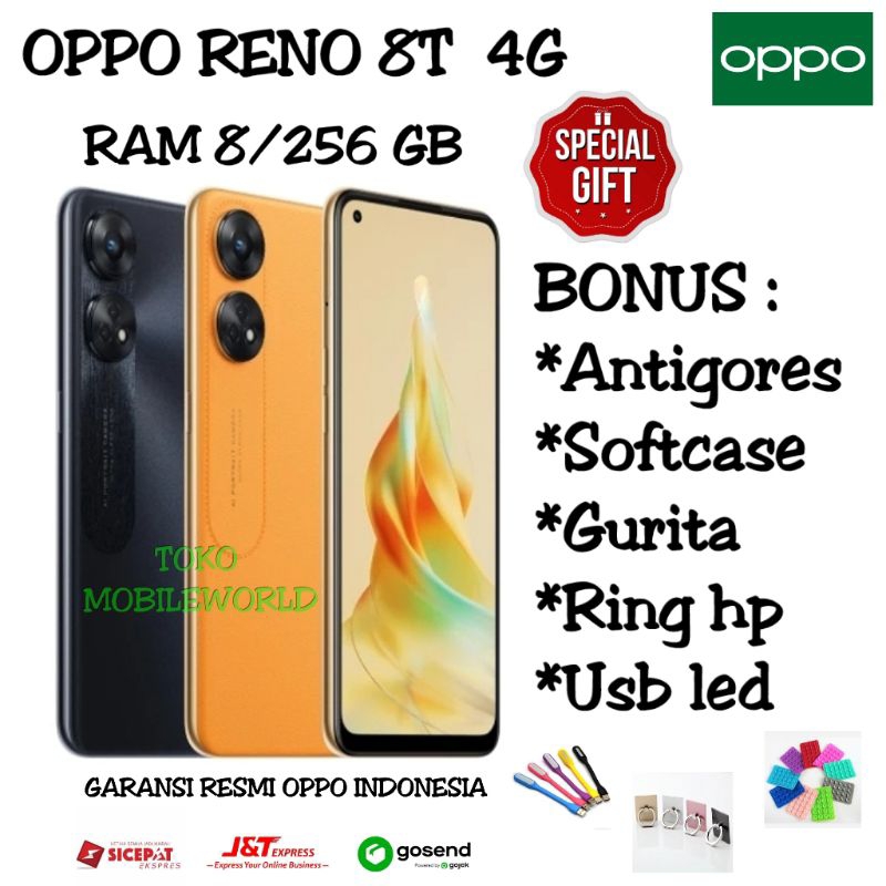 OPPO RENO 8T 4G RAM 8/256 GB GARANSI RESMI OPPO