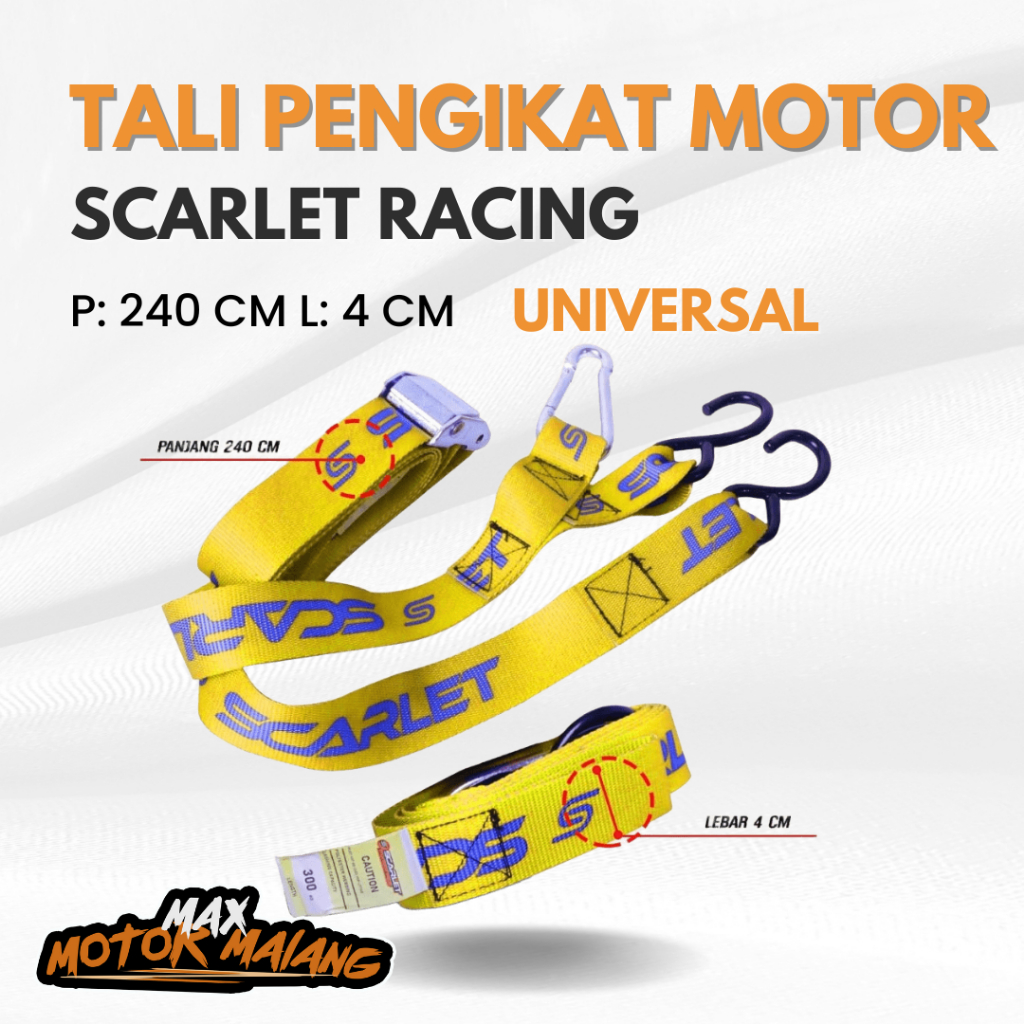 Tali Pengikat Motor Straps Tie Down Grasstrack Adventures Universal Premium Original Scarlet Racing