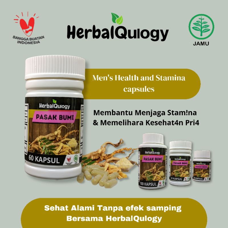 HerbalQulogy - PASAKBUMI Isi 60 & 100 Kapsul Murni Alami 100% Asli Herbal Tunggal Original 30 kapsul