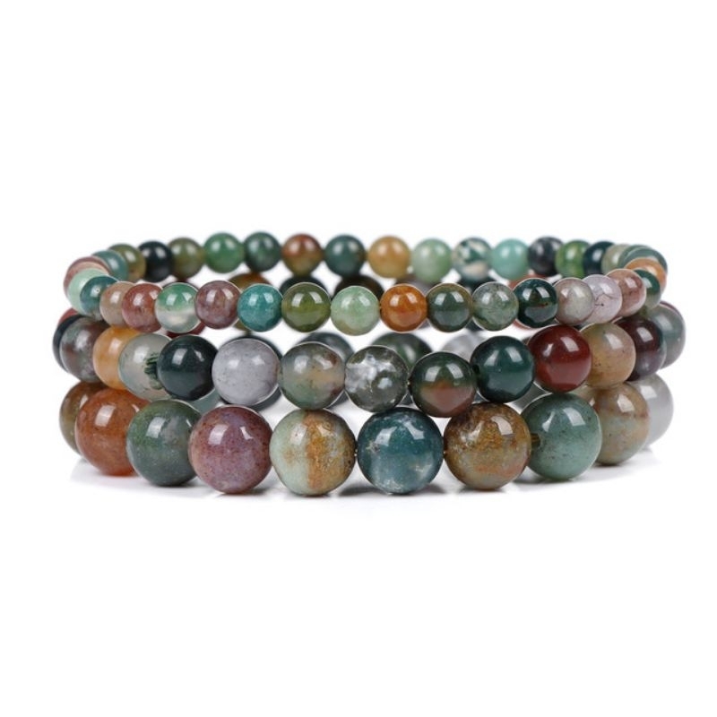 GELANG BATU ASLI INDIAN AGATE AKIK UNTUK WANITA