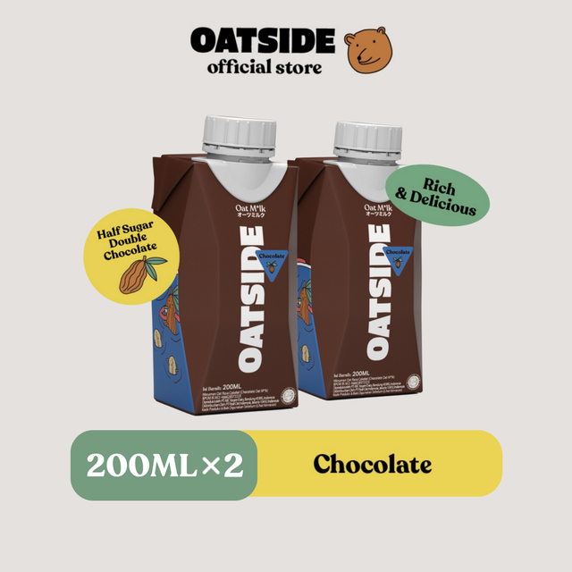 

OATSIDE Oat Milk Chocolate Caps (Kemasan Tutup Botol) 200ml x 2 pcs