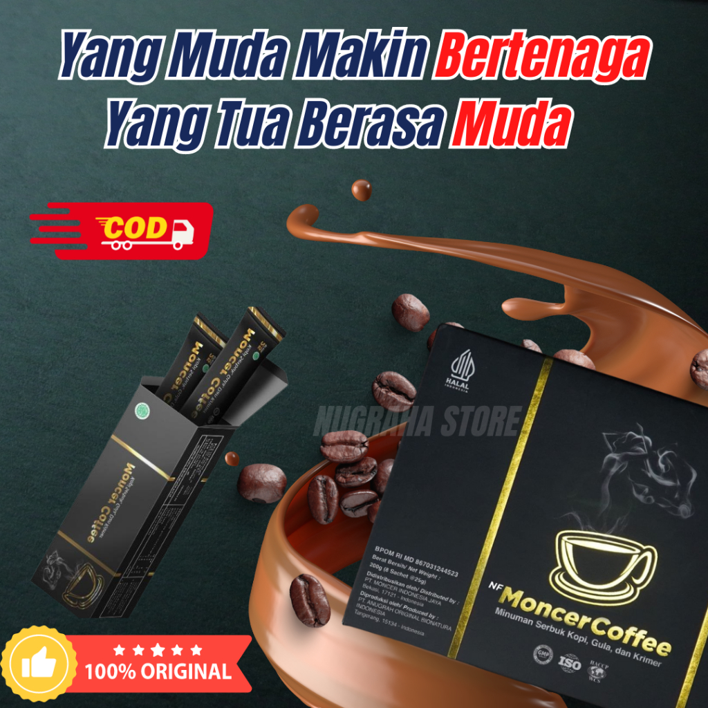 

Monceer Coffee Original Kopi Pilihan Pria diranjang isi 8 Sachet