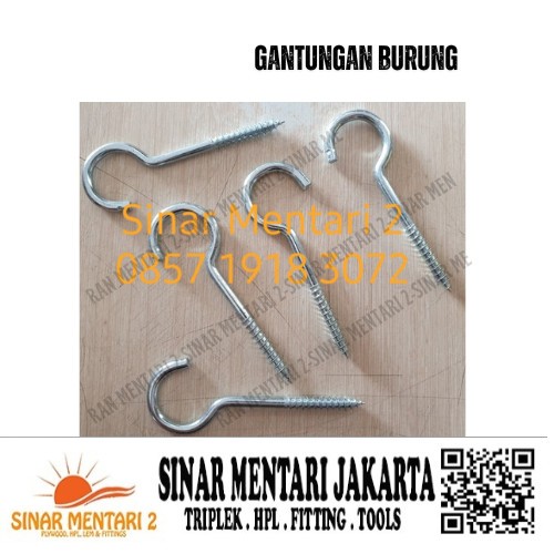 Sekrup Gantungan Burung/Hook Gantungan kecil