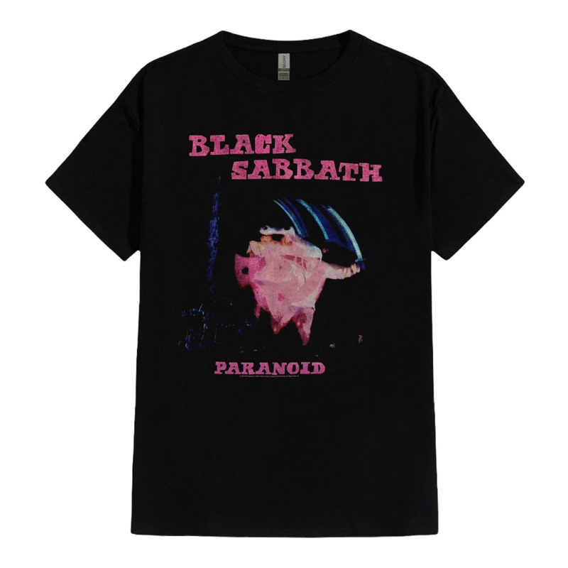 T-SHIRT / KAOS BAND OFFICIAL BLACK SABBATH - PARANOID TRACKLIST