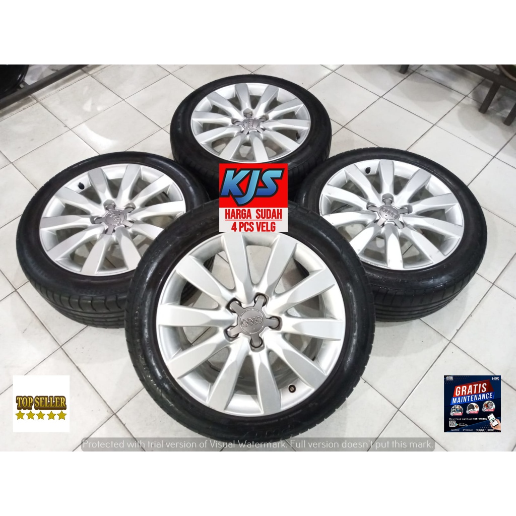 Velg Mobil Copotan Bekas Ring 17 Ori Audi Pcd 5x112 Ban 245/45 R17 Buat Mercy Innova Camry Rush Teri