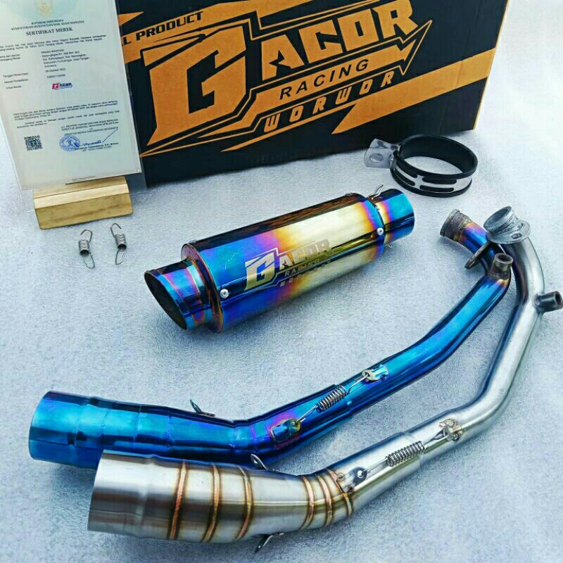 Knalpot Racing merk gacor suara gahar sedikit ngebas BEAT KARBU VARIO Scoopy Mio M3 Genio DLL knalpo