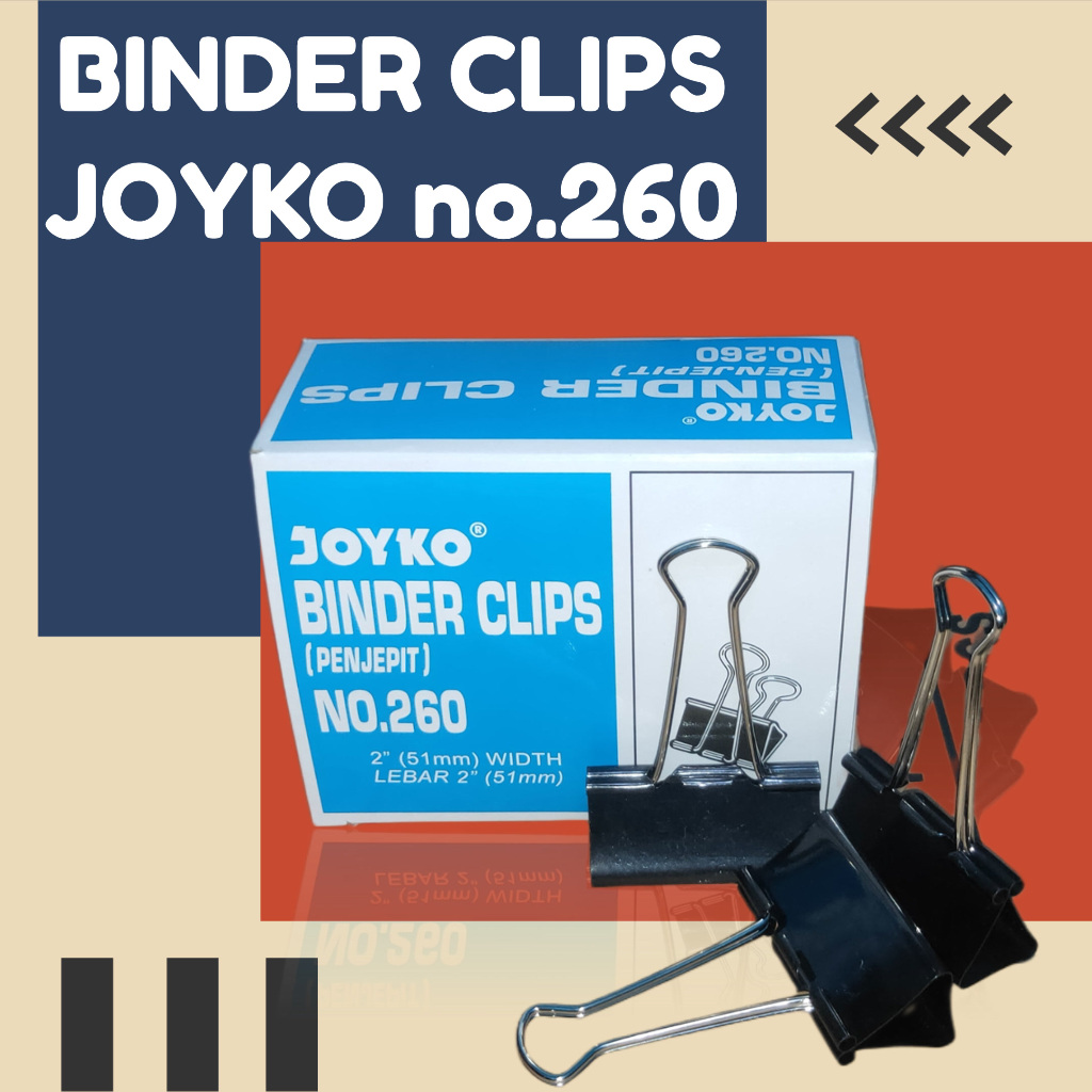 

BINDER CLIP JOYKO NO 260/ PENJEPIT/ KLIP KERTAS