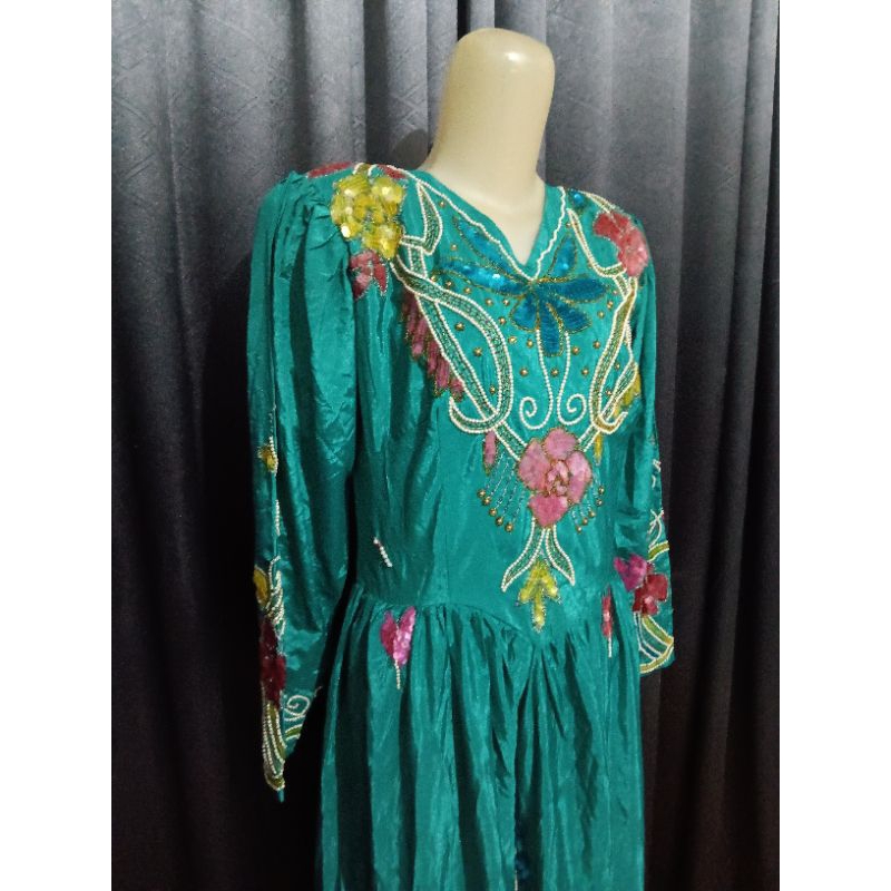 gamis toska mayung bordir payet mewah ori