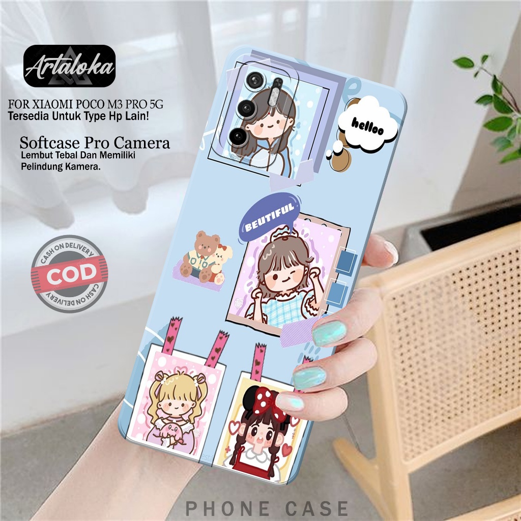 Softcase Hp Xiaomi Poco M3 Pro 5G Fashion Case Kartun Case Poco M3 Pro 5G Silikon TPU Pro Camera Cas