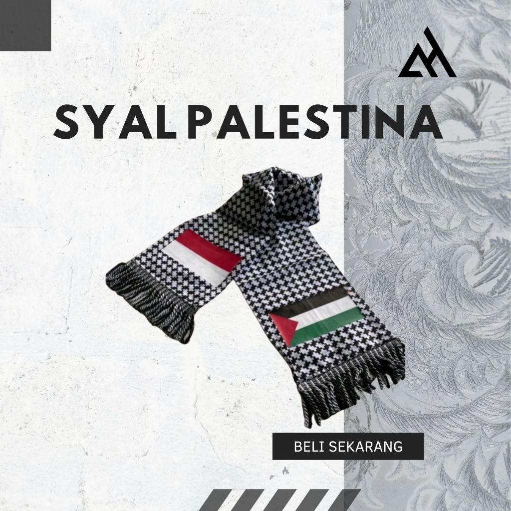 Syal Rajut Palestina / Syal Palestine / Syal Palestina Motif Bendera Indonesia Palestina Syal Palest