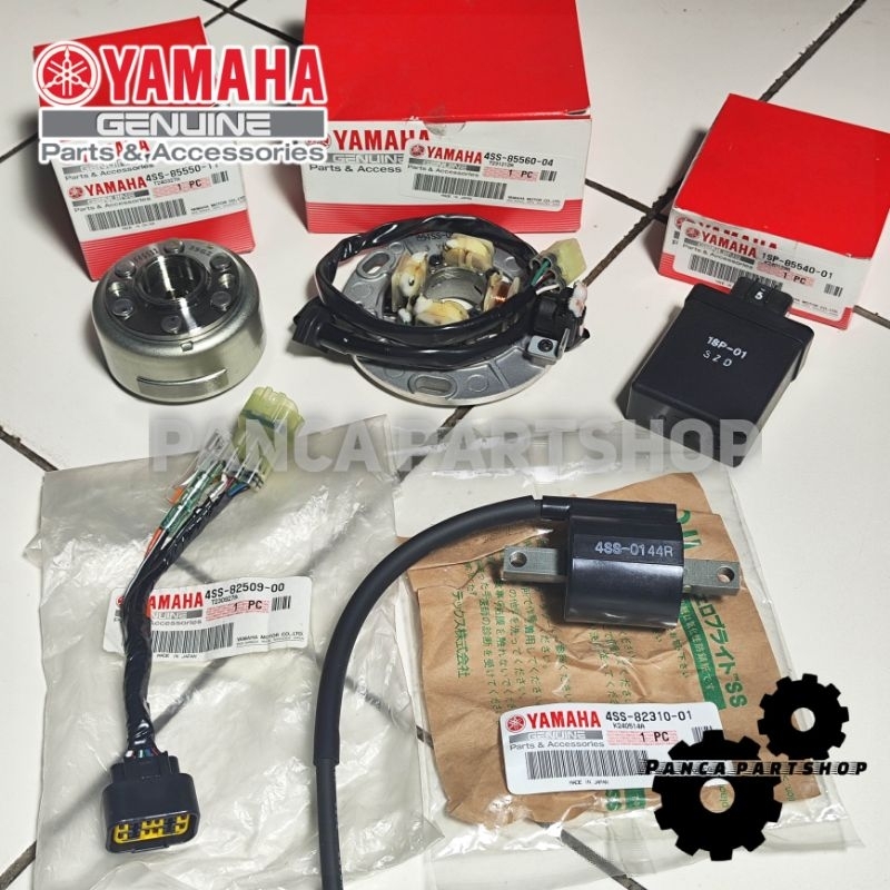pengapian set YZ125 ori ygp original yamaha YZ 125 full set pengapian koil cdi spul magnet soket cdi