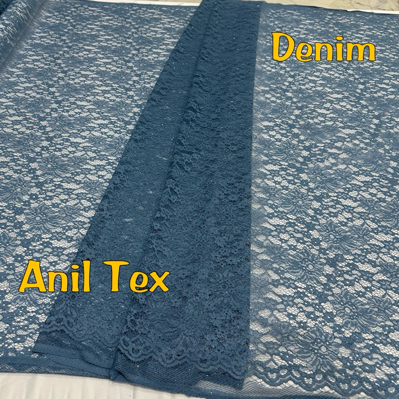Kain Brokat Lace Cornelly gliter Premium/Kain Brokat meteran