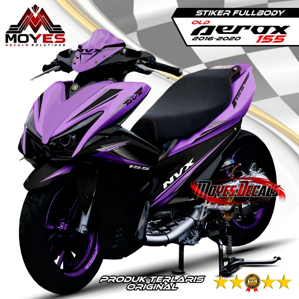 Decal Stiker Aerox OLD 155 Fullbody Motif Kuning Telariss