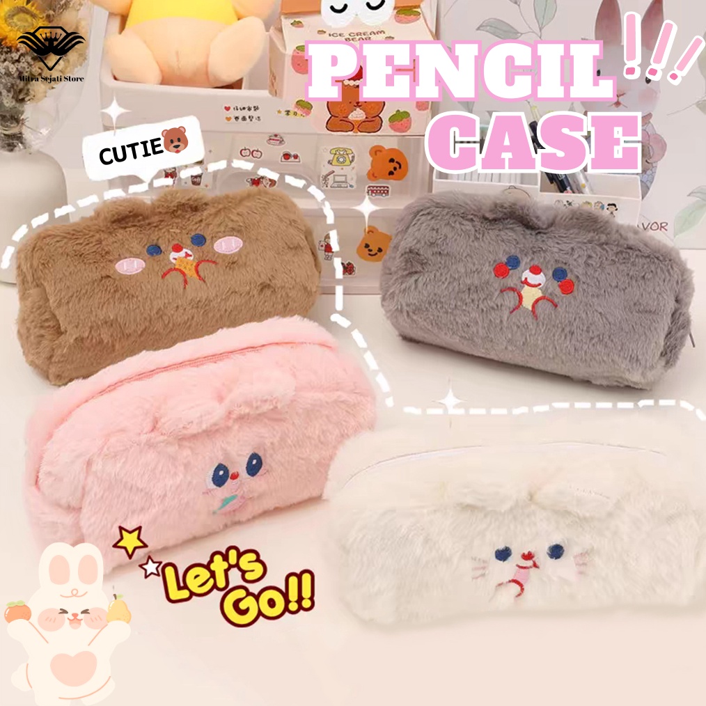 

KODE Q2X Kotak Pensil Alat Tulis Anak Motif Karakter Lucu Bahan Bulu Lembut Kapasitas Tinggi Pencil Case