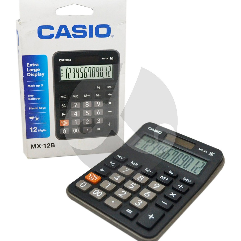 

KODE Q13N Calculator Kalkulator CASIO MX12B MX 12 B Dekstop Calculator Original