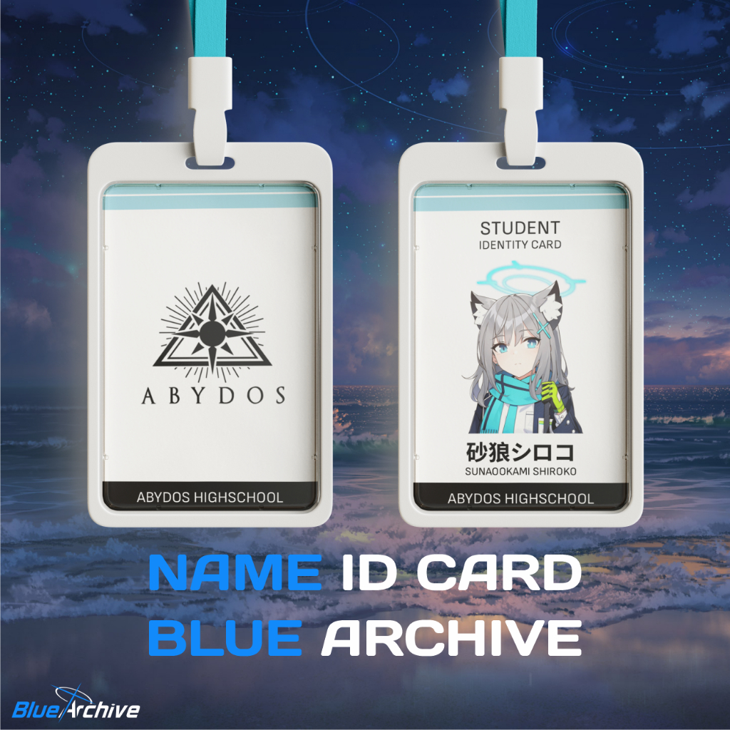 

Student ID Card / Name Tag Blue Archive / Arsip Biru Custom