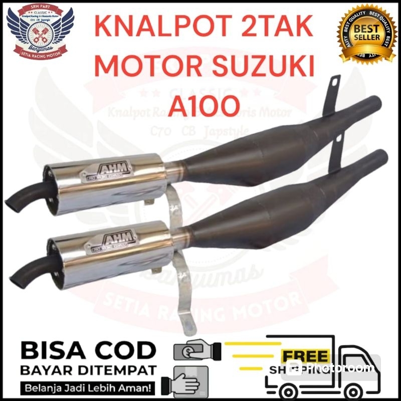 Knalpot A100 AHM bpaz kenalpot motor 2tak racing suzuki a100 a cepe
