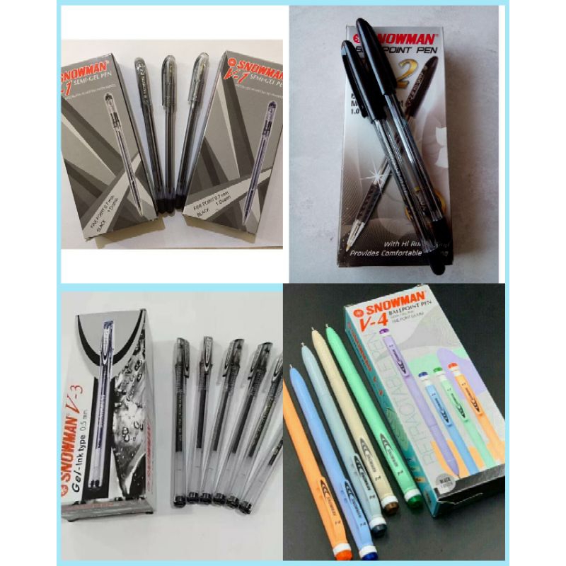 

Bolpen Snowman V1/V2/V3/V4/V5/V7/V8 isi 12 Pcs