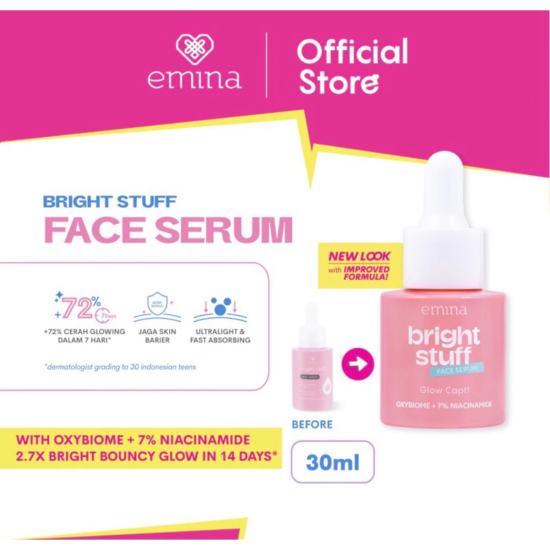 emina bright stuf face serum 30ml