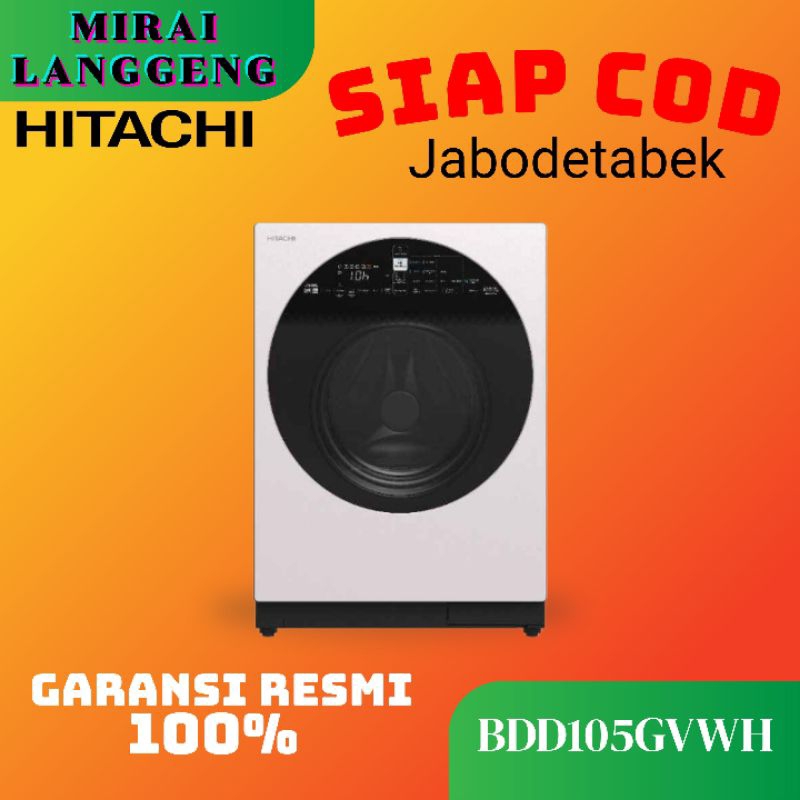 HITACHI MESIN CUCI FRONT LOADING WASHER BDD105GVWH