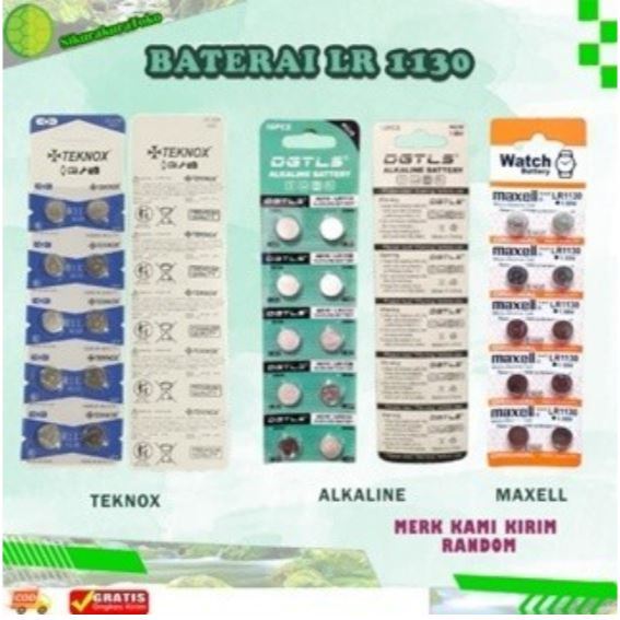 (SDA) 10 PCS Baterai Batre Kancing Battery Jam Tangan Maxell AG10 LR1130 LR 1130 SR54 LR54 GP189 Tut