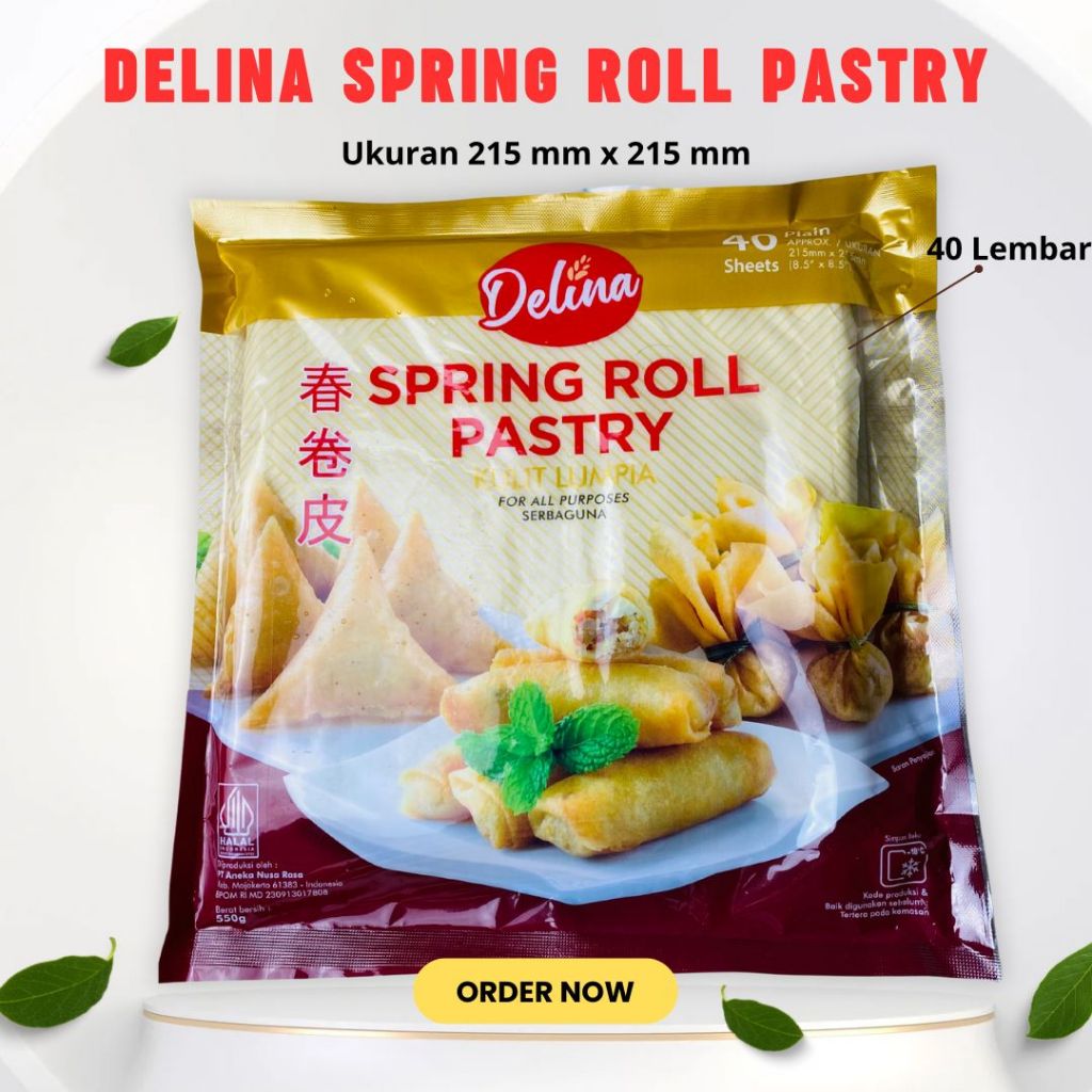 

Delina Spring Roll Pastry Kulit Lumpia 550 gr