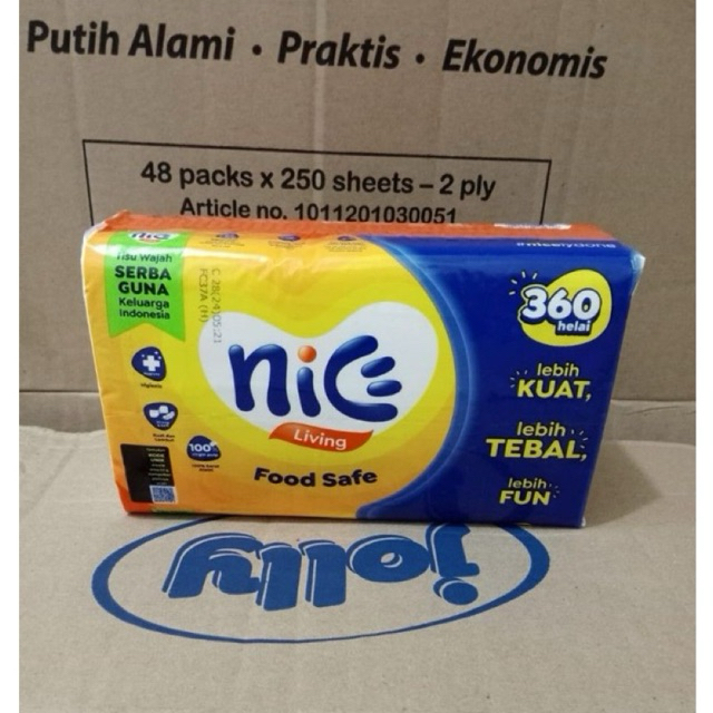 Tissue Facial Nice 180 sheet / Tissue Jolly 200 sheet