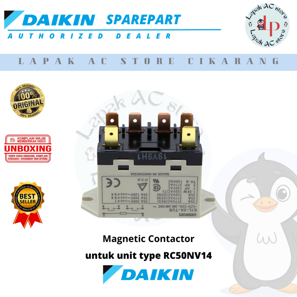 kontaktor/Magnetic Contactor AC DAIKIN Thailand 2 PK RC50NV14