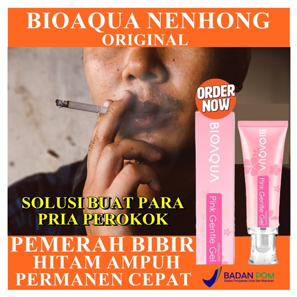 Gel Pemerah Bibir Pria hitam ASLI BPOM Cream GEL Nenhong Shell Pink Cherry Magic Lips ORIGINAL
