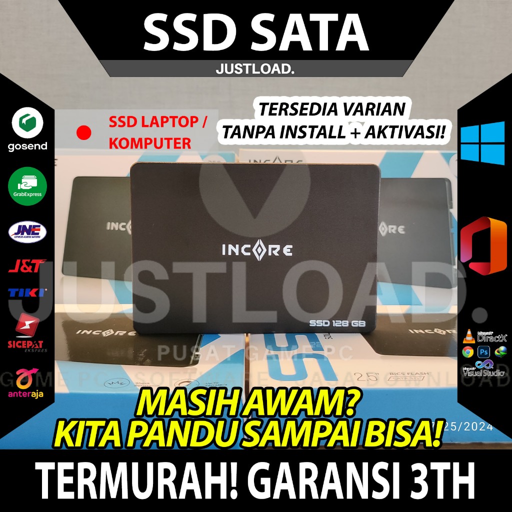 SSD LAPTOP 256GB KOMPUTER SSD SATA 2.5" 256 GB SSD INCORE GARANSI 3 TAHUN TERSEDIA VARIAN TANPA INST