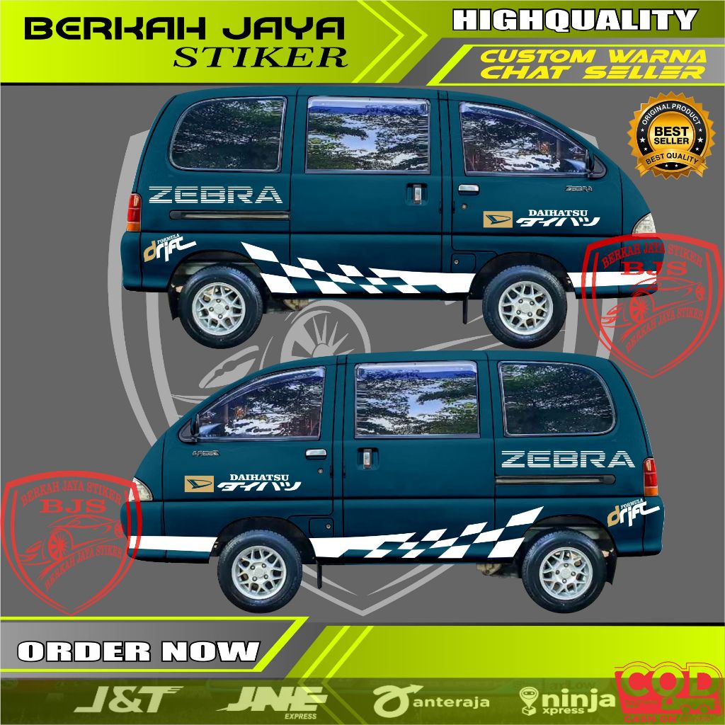 Stiker Mobil Espass Cutting Sticker Mobil Daihatsu Zebra Espass Stiker variasi terbaru