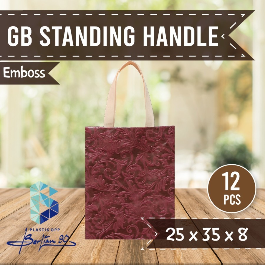 

goodie bag embos / goodie bag tekstur / goodie bag motif 30x40 / tas kain