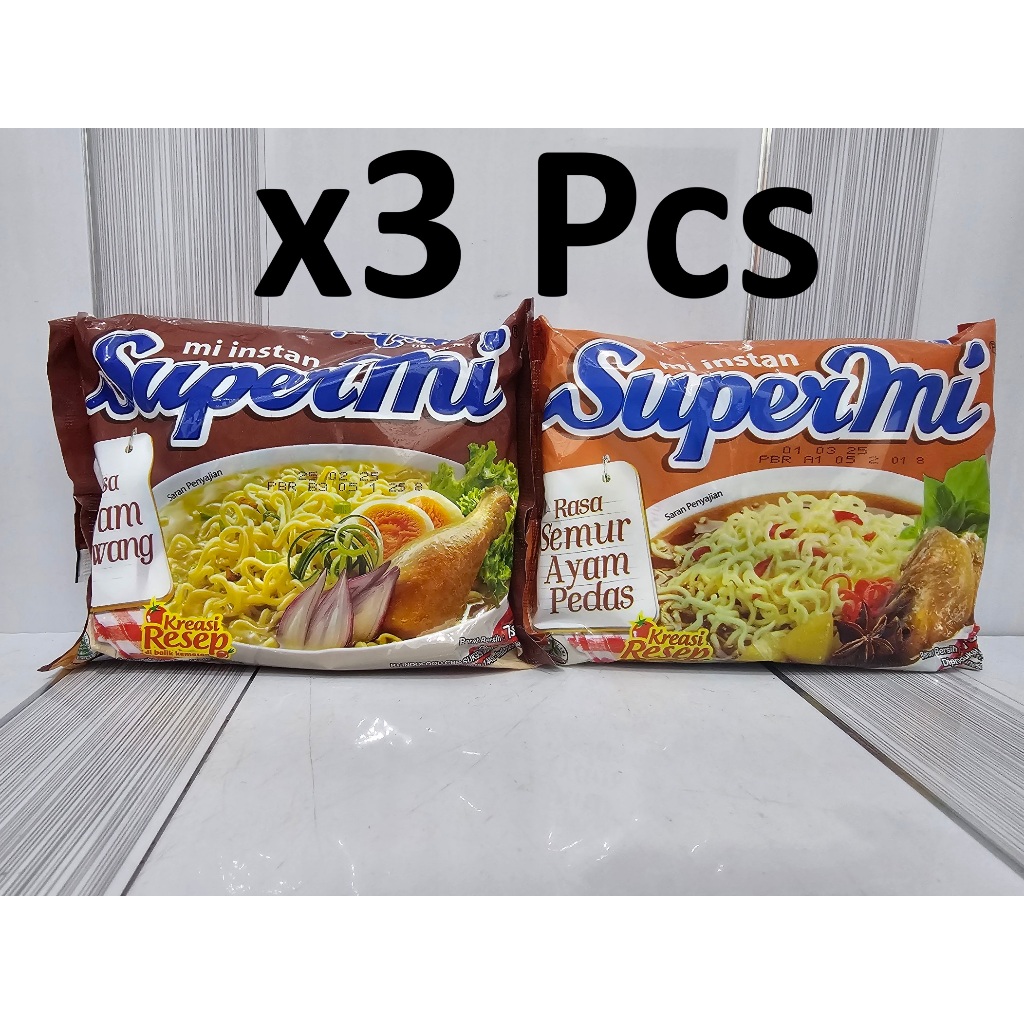 

Supermi Mie Instan Kuah (3pcs)