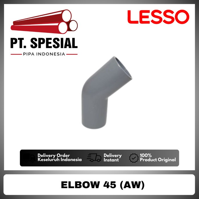 Knee 45 PVC AW Lesso / Keni Knee PVC AW / Elbow 45 PVC AW 6 Inch  Lesso  -12