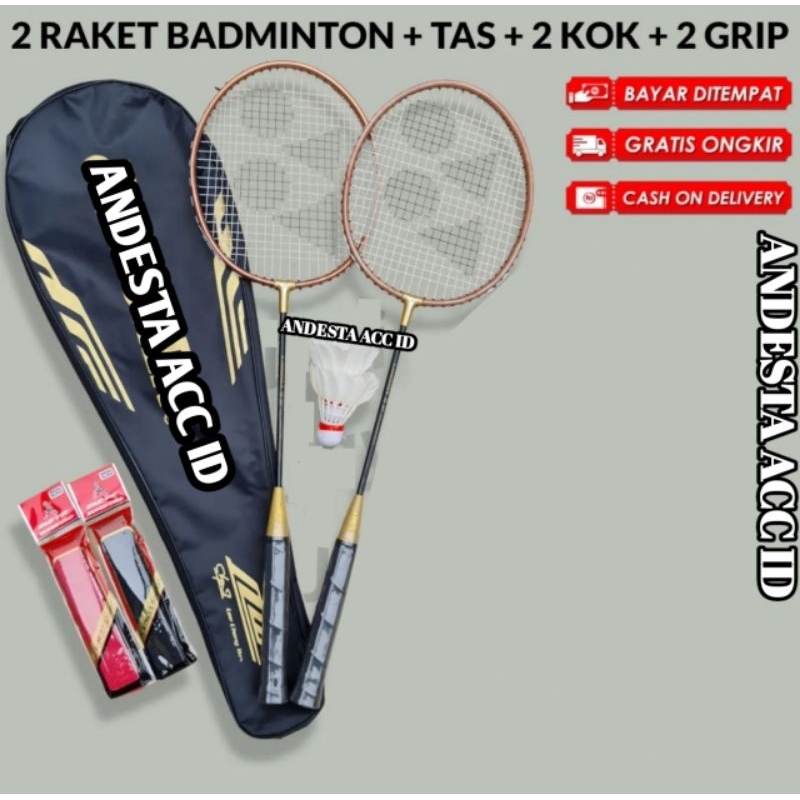 RAKET BADMINTON ANAK CARBONEX 9 2 RAKET FREE TAS