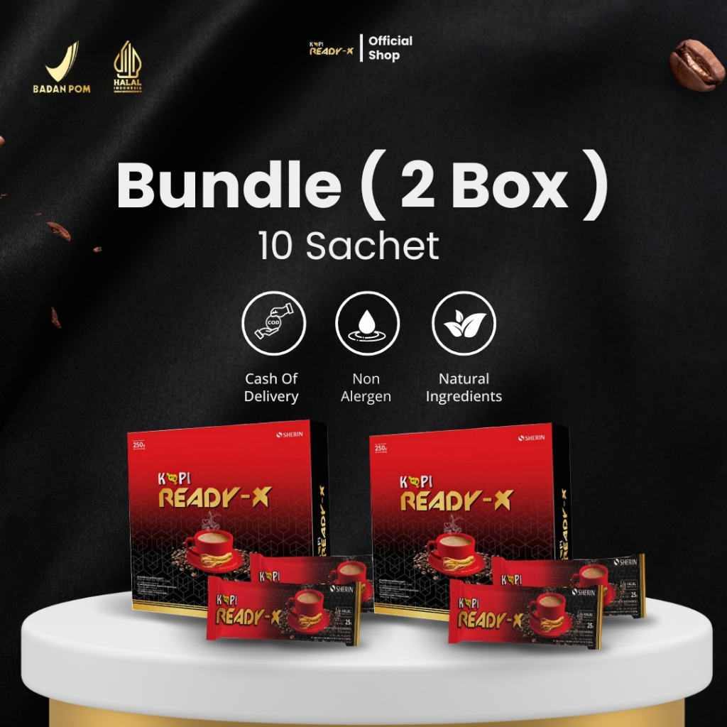 

Kopi Ready X | Paket 2 Box | 10 Sachet