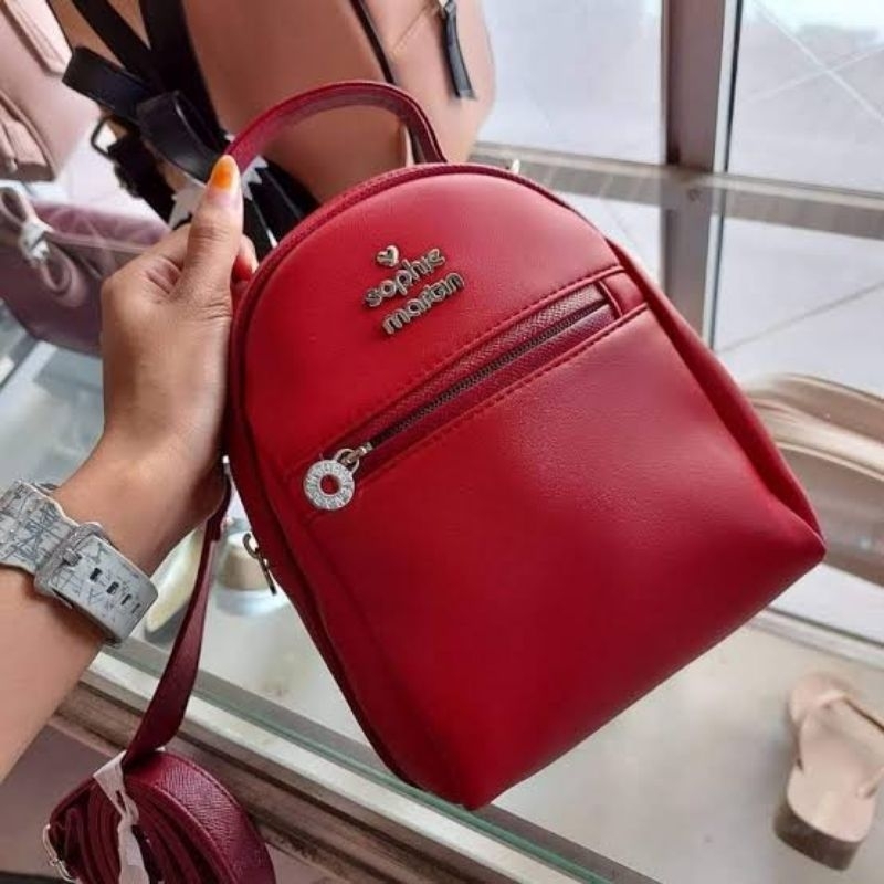 TAS RANSEL FLEEYA RED MINI - SOPHIE MARTIN PARIS | MINI BACKPACK