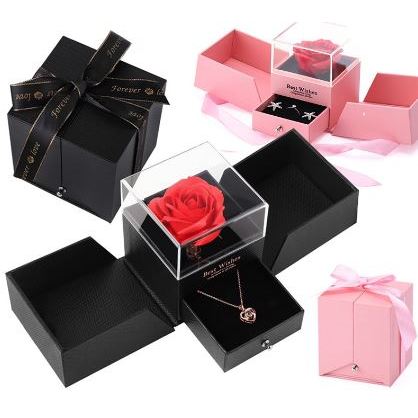 

Tempat Cincin Kotak Hadiah / Tempat Perhiasan Kalung Cincin Anting / Gift Box Valentine