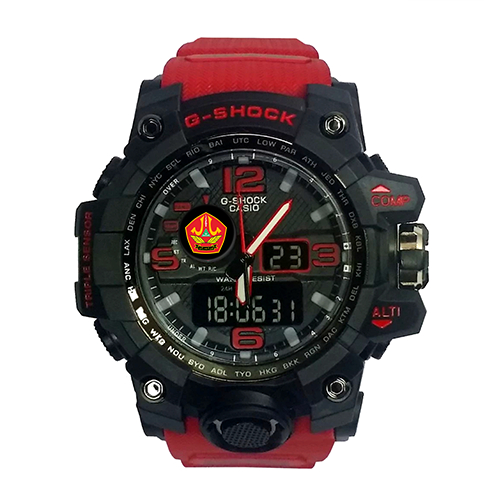 GSHOCK Jam Tangan Pria BANSER ANSOR DIGITAL ANALOG DUAL TIME ANTI AIR Keren Terbaru Premium HITAM ME