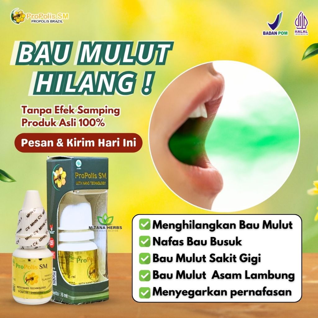 Penghilang Bau Mulut, Obat Bau Mulut, Penghilang Bau Mulut Dan Nafas Bau Mulut Gigi Berlubang ASLI