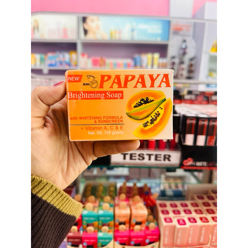 

RDL Papaya Brightening Soap / Sabun Papaya Original BPOM - Sabun Cuci Muka Pemutih Wajah Whitening Formula