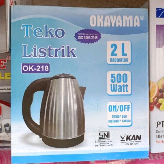 TEKO LISTRIK 2 LITER - TEKO HOTEL - KETEL LISTRIK 2 LITER - PEMANAS AIR OTOMATIS - TEKO 2 LITER - TE