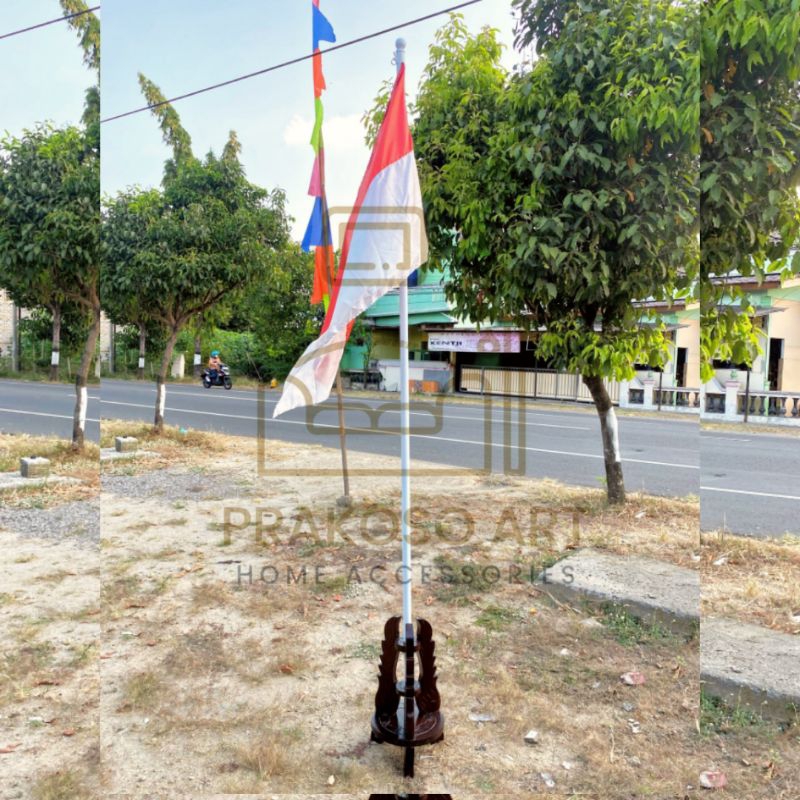 Tiang Bendera Putih/Tiang Bendera Jalan/Tiang Bendera Besi/Tiang Bendera Outdoor/ Tiang Bendera Este