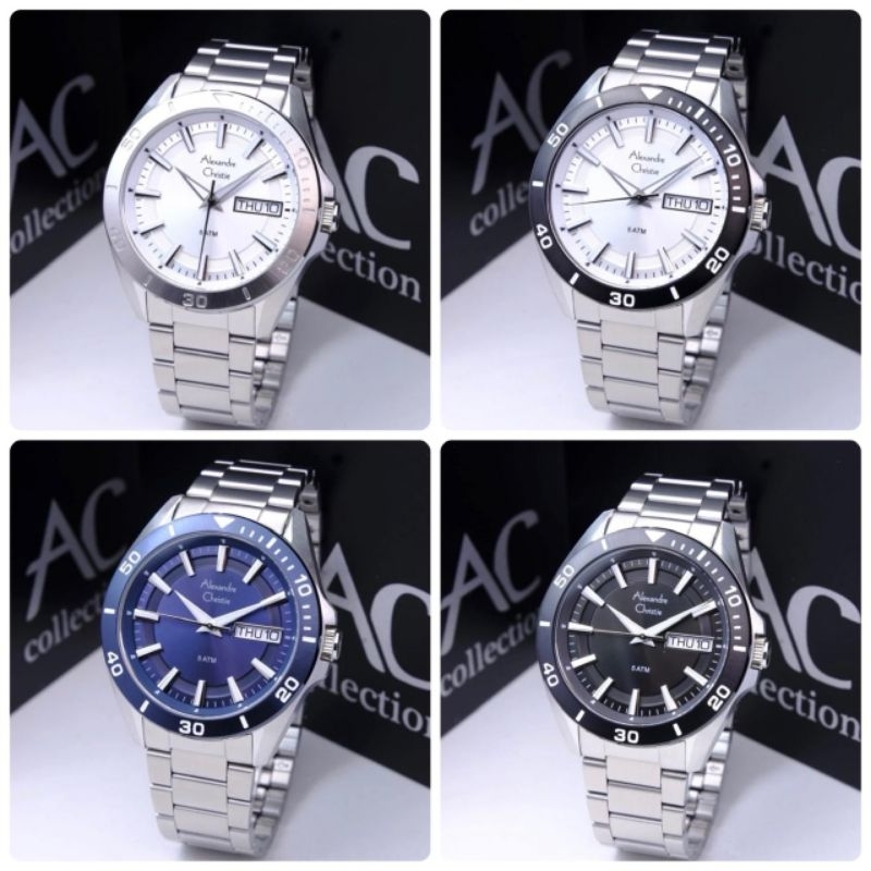 Jam Pria Alexandre Christie AC6512 / AC 6512 Steel Original